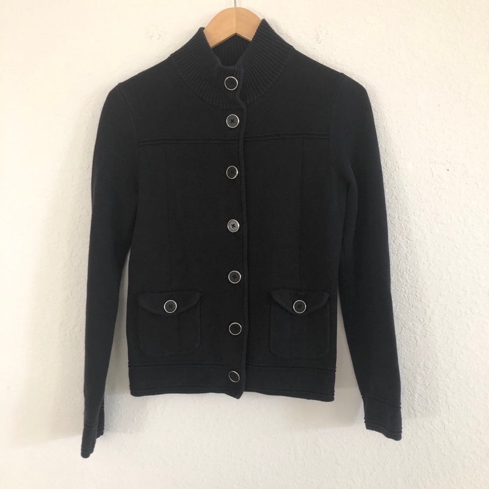 Jones New York Stand Collar Sweater Cardigan Sz S